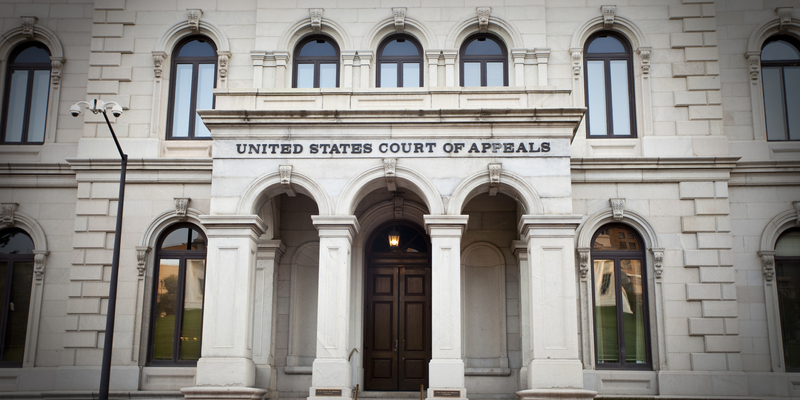 Exterior of the United States Court of Appeals building, representing the formal structure of the court system.